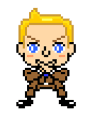 Pixel Art "Emotions of Blonde man" sticker #5321930