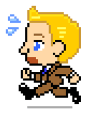 Pixel Art "Emotions of Blonde man" sticker #5321931