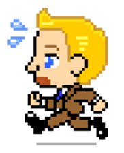 Pixel Art "Emotions of Blonde man" sticker #5321931