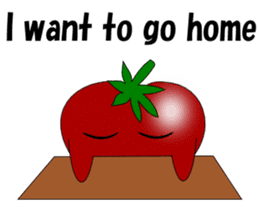 Uzai little tomato English sticker #5322615