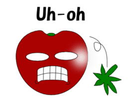 Uzai little tomato English sticker #5322621