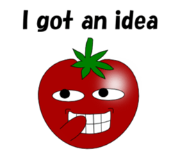 Uzai little tomato English sticker #5322624