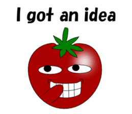 Uzai little tomato English sticker #5322624