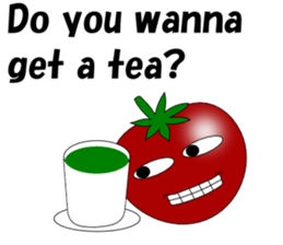 Uzai little tomato English sticker #5322626