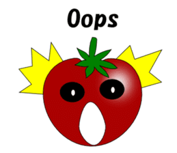 Uzai little tomato English sticker #5322639