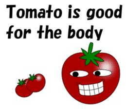Uzai little tomato English sticker #5322641