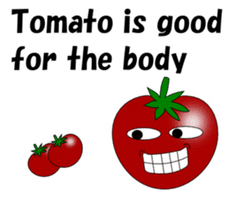 Uzai little tomato English sticker #5322641
