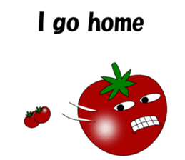 Uzai little tomato English sticker #5322642