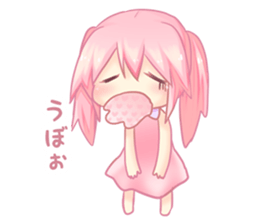 pink_twin_tail sticker #5322706