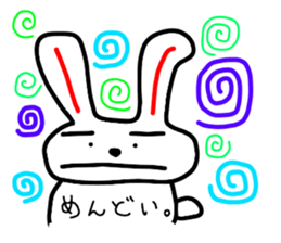 the lazy rabbit Pyon sticker #5322892
