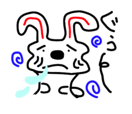 the lazy rabbit Pyon sticker #5322928