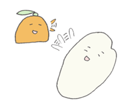 Rice and oranges sticker #5323493
