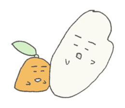 Rice and oranges sticker #5323497
