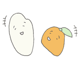 Rice and oranges sticker #5323511