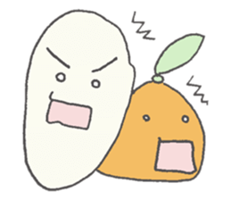 Rice and oranges sticker #5323528