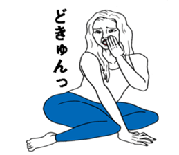 Tank-top girls sticker #5323700