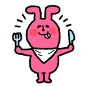 Comical rabbit. Everyday. sticker #5323835