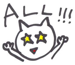 Little white cat2 sticker #5324175