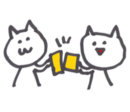 Little white cat2 sticker #5324181