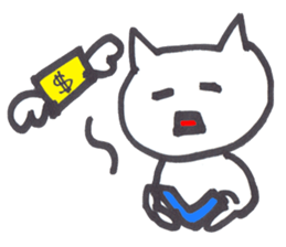 Little white cat2 sticker #5324186