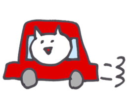 Little white cat2 sticker #5324191