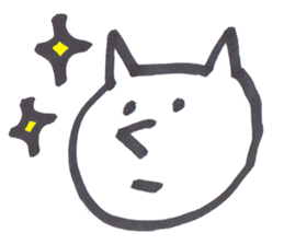 Little white cat2 sticker #5324198