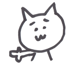 Little white cat2 sticker #5324201