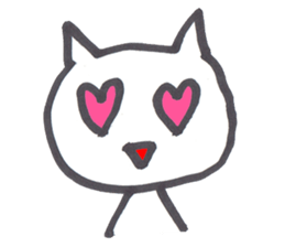 Little white cat2 sticker #5324203