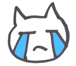 Little white cat2 sticker #5324206