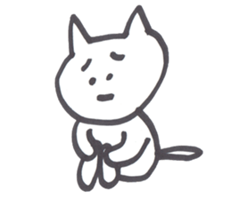 Little white cat2 sticker #5324207