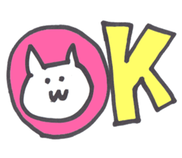 Little white cat2 sticker #5324208