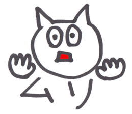 Little white cat2 sticker #5324209