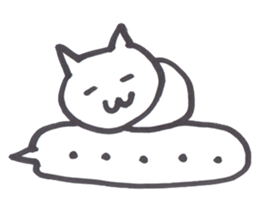 Little white cat2 sticker #5324210