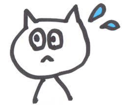 Little white cat2 sticker #5324211