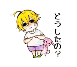 rabbit&boy sticker #5324216