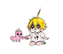 rabbit&boy sticker #5324224