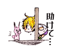 rabbit&boy sticker #5324228