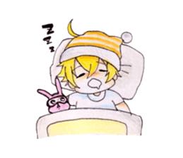 rabbit&boy sticker #5324230