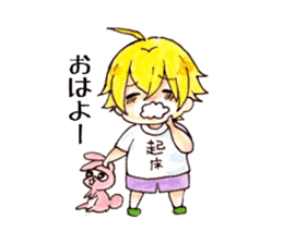 rabbit&boy sticker #5324231