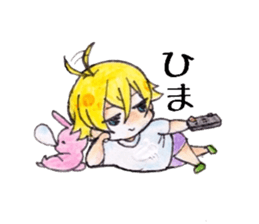 rabbit&boy sticker #5324234