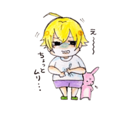 rabbit&boy sticker #5324239