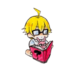 rabbit&boy sticker #5324242