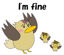 Conversation in spot-billed duck sticker #5324340