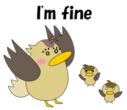 Conversation in spot-billed duck sticker #5324340