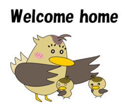 Conversation in spot-billed duck sticker #5324341