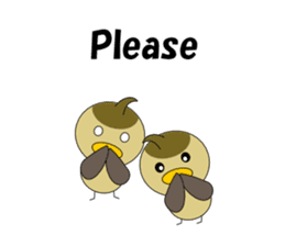 Conversation in spot-billed duck sticker #5324342