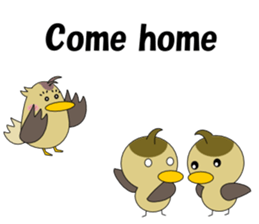 Conversation in spot-billed duck sticker #5324344