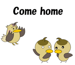 Conversation in spot-billed duck sticker #5324344