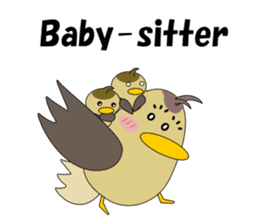 Conversation in spot-billed duck sticker #5324348