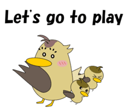 Conversation in spot-billed duck sticker #5324354